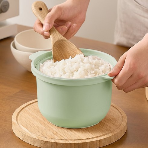 칼로볼 전자레인지 저당밥솥 자취생 저칼로리 밥솥, 그린, 1개