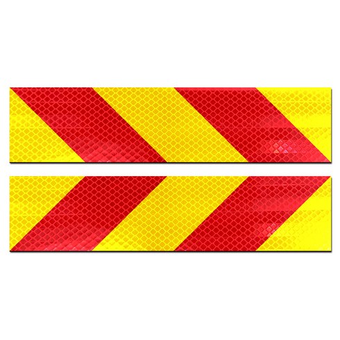 라쿤마켓 화물차 트럭 안전반사 스티커 2매 1세트 600x140 대형 중장비 후방 후부 반사 특장 초고휘도 반사스티커, 2개, 혼합