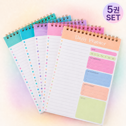 리빙다이스 하루계획 목표달성 데일리 스터디 플래너, 1개, 혼합