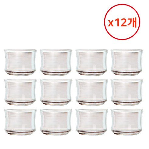 미니 유리찻잔 60ml 12개입 세트 다도 찻잔 고량주잔 글라스 소주잔, 12개, 단일