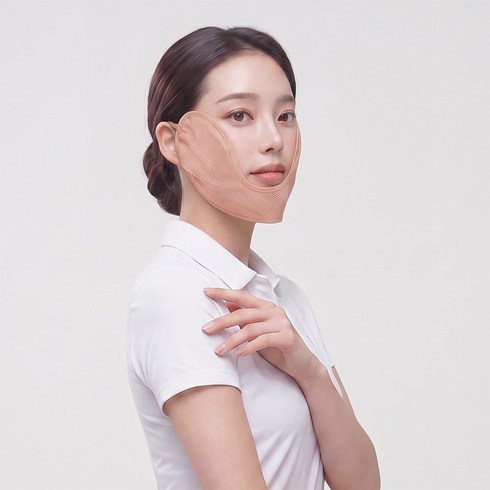헬로버디 볼 마스크 골프 러닝 스포츠 UV 자외선차단 냉감, 1개, 스킨베이지