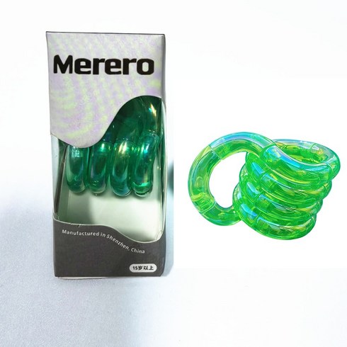 Merero 스트레스해소장난감 피젯토이 탱글 집중력 장난감 랜덤, 1개, 크리스털 그린