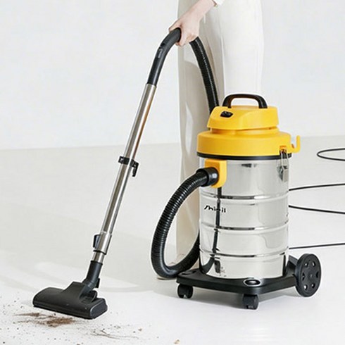초강력 25L 신일 업소용청소기 흡입력 좋은 공업용 산업용 건습식 유선 진공청소기, 옐로우, SVC-HSS1400