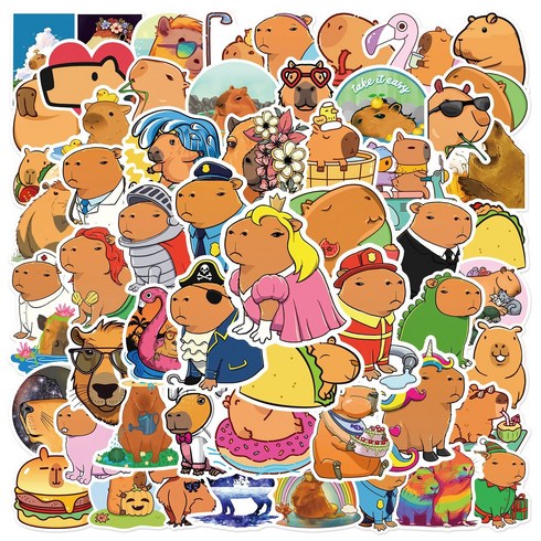 카피바라 스티커 50pcs, 50매
