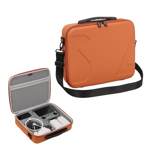 써니라이프 DJI 플립 콤보케이스(PU Leather Ver.) 드론 보호 수납 가방 악세사리(드론 미포함), 오렌지, 1개