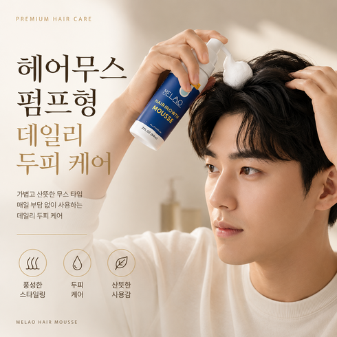 헤어무스 펌프형 데일리 두피 케어, 1개, 60ml