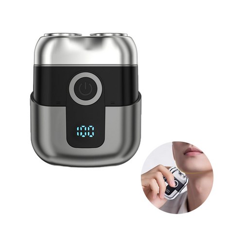 MOKIN 휴대용 방수 전기면도기 미니 전동 모근제거기, 그레이, 2216