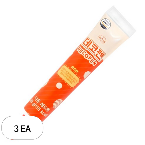 디유 초코 데코펜 레드, 20g, 3개