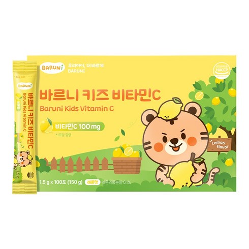 바르니 어린이 영양 키즈 비타민 C 레몬맛, 150g, 1박스