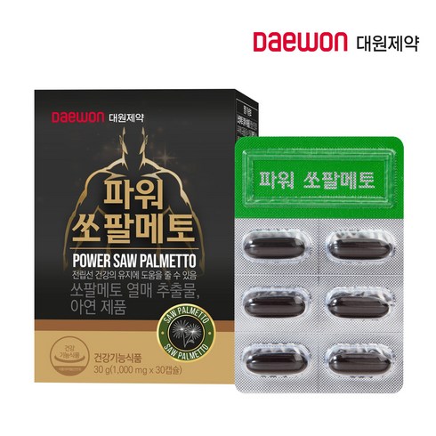 [대원제약] 전립선건강 파워쏘팔메토 1000mg, 1개, 30정