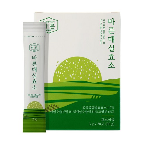 바른 매실효소 유산균 소화 발효, 90g, 1박스