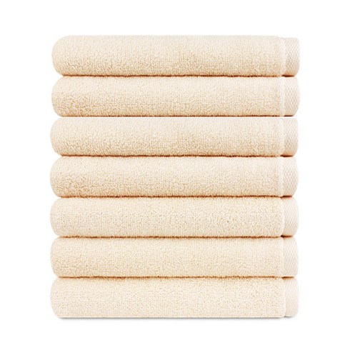 송월타월 심플 컬러무지 세면타올 130g 30수 면사, 베이지, 7개