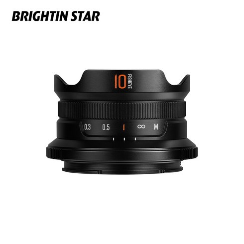 Brightin Star 10mm F5.6 II 초광각 어안렌즈 수동 초점 (호환 소니 E 마이크로 M4/3), M4/3흑