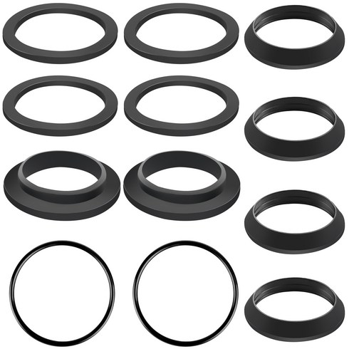 12개 1/4인치 사이펀용 유압 고무 씰 37 38 40mm 냄새 차단 와셔 고무 사이펀 씰 싱크대 배수구 씰 사이펀용 원추형 씰