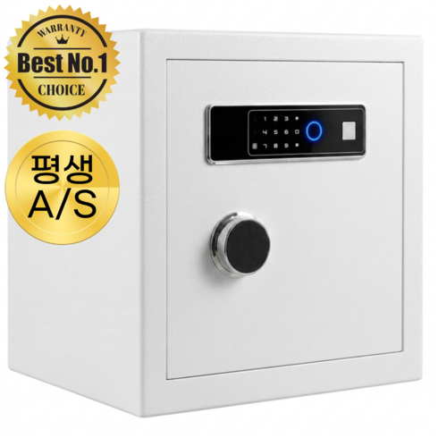 공간온도 프리미엄 지문인식 디지털 키패드 금고 레버 분리형, 화이트 GGOD - 002