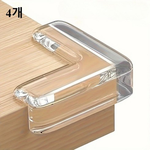 실리콘 코너 보호대 세트 전원 콘센트와 테이블 모서리를 위한 안전한 보호 가드, 투명색, 4개