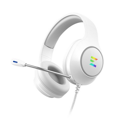 잘만 가상 7.1 서라운드 매직보이스 RGB 노이즈 캔슬링 초경량 게이밍 헤드셋, ZM-HPS310 WH, 화이트