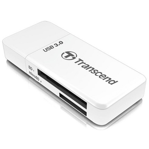 트랜센드 USB 3.1 카드리더기 멀티리더, TS-RDF5W, 화이트, 1개