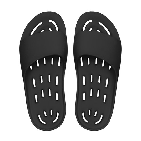 까발로 남녀공용 욕실화 신발 EVA 경량 미끄럼방지 슬리퍼 논슬립 슬라이드 실내화 CA008, 1개, 블랙