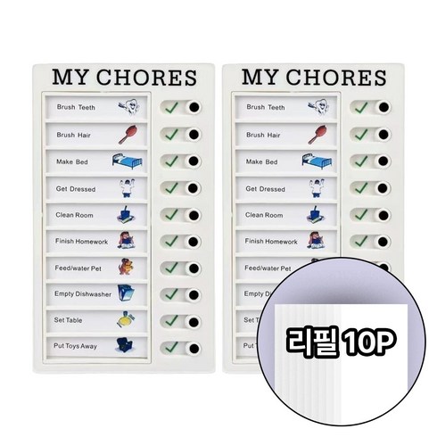 네오바 To do list 체크리스트 데일리 스케줄 플래너, 화이트, 2개