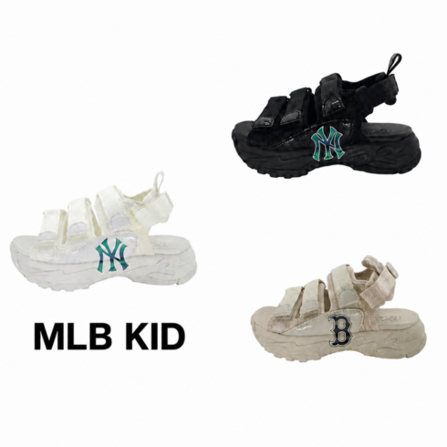 MLB 아동 청키샌들 발편한 가벼운 여름 신발 주니어