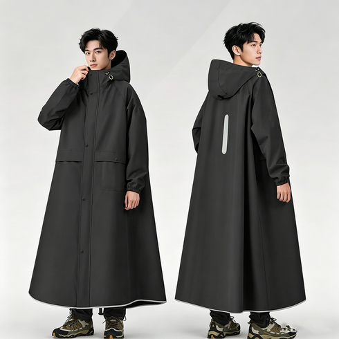 방일 남녀 공용 롱 우비 폭우 방지 우비 전동차 우비