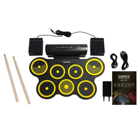 삼익악기 폴더블 롤 전자드럼패드 SERD-1PLUS, SERD-1PLUS(옐로우), 1개