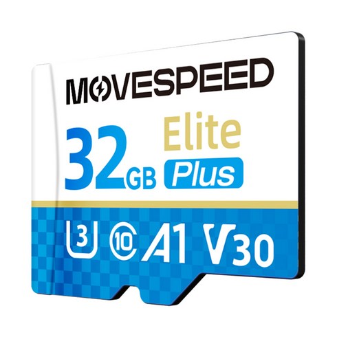 MOVESPEED T300 100MB/s 고속 마이크로SD카드 U3 V30 Class10 지원 스마트폰 4K 영상촬영용 메모리카드, 1개, 32GB