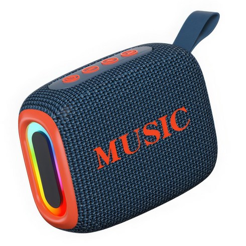 RUNHome LED 고음질 블루투스 스피커 휴대용 미니 자전거 차량용, 네이비, x7