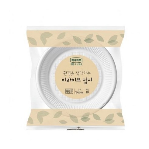 롯데이라이프 환경을 생각하는 착한 위생접시 140mm, 10개입, 100개
