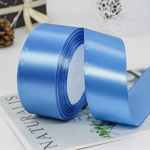 기본 새틴 공단 리본끈 40mm 22m, 36# 바다블루