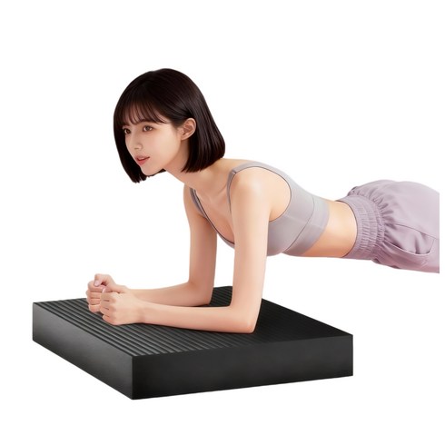 불스투 요가 밸런스 패드 요가매트 운동 무릎 보호, 블랙, 1개