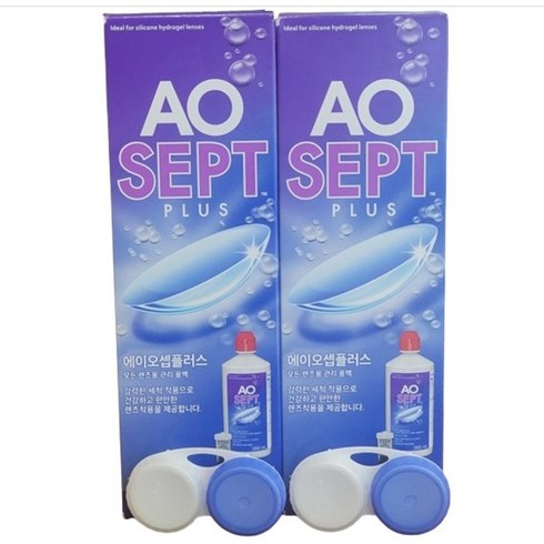 알콘 에이오셉 플러스 렌즈 세정액 + 렌즈 케이스, 360ml, 2개