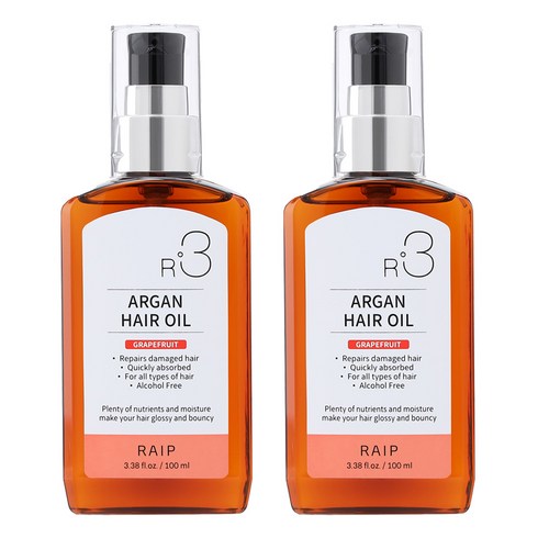 라입 R3 아르간오일 헤어에센스 자몽, 100ml, 2개