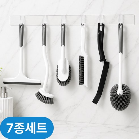 깔끔의정석 욕실 바닥 화장실 청소도구 7종, 1세트, 혼합