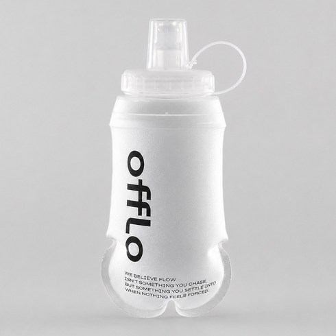 오플로 소프트 플라스크 스포츠 러닝 물통 물병 러닝 마라톤 경량 워터보틀, 1개, 250ml, 화이트(White)