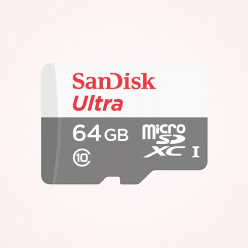 샌디스크 MicroSDXC Ultra CLASS10 UHS-I 533X 64GB 메모리카드, 1개