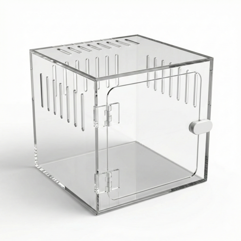 NRC 15큐브 아크릴사육장 15X15X15cm 크레 절지류케이스, 1개, 투명