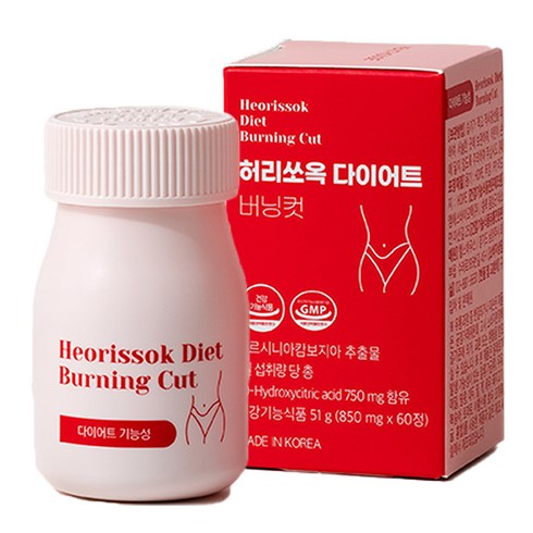 허리쏘옥 다이어트 버닝컷, 1개, 60정