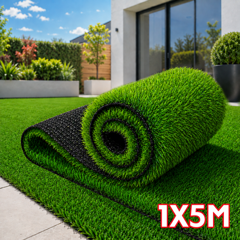 KEMEI 30mm 인조잔디 잔디카페트 베란다 정원 옥상 테라스 조경용, 그린 1m×5m, 1개