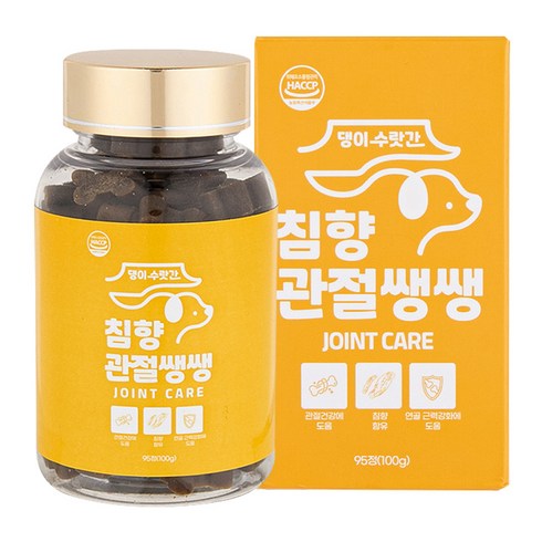 강아지 관절영양제 고함량 슬개골탈구 증상 연골 디스크 관리 콘드로이친 댕이수랏간 침향 관절쌩쌩 100g, 1개, 뼈/관절강화