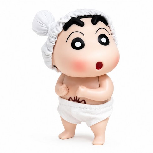 FATTYS 귀여운 짱구 짱아 목욕 장면 미니 피규어 애니피규어 10cm, fg, 목욕짱구