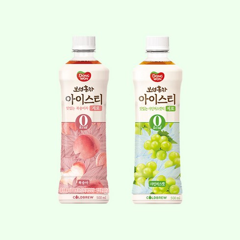 동원보성홍차 아이스티 샤인머스캣 제로, 500ml, 24개