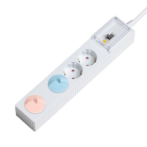 (안전커버 증정)웨이브 자동소화 고용량 멀티탭 누전차단 4구 50cm 1.5m 3m 5m 7m 대용량멀티탭, 5m화이트, 1개