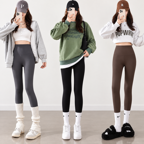 오누이디스플레이 9부 요가 필라테스 기모 레깅스 하이웨스트 힙업 노Y존 3장세트