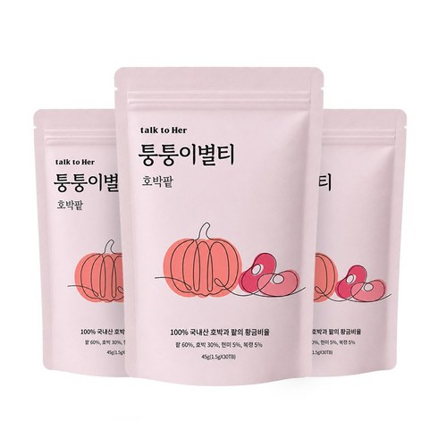 퉁퉁이별티 호박팥차, 1.5g, 30개입, 3개