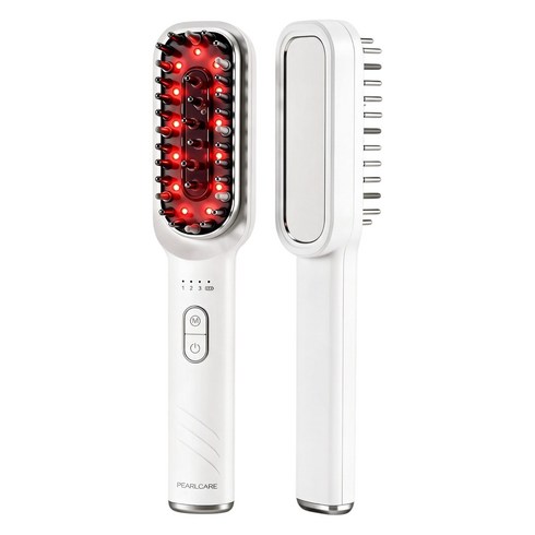 펄케어 두피 마사지기 관리기 브러쉬 고주파 EMS 헤어갈바닉, PL-HC1, 화이트