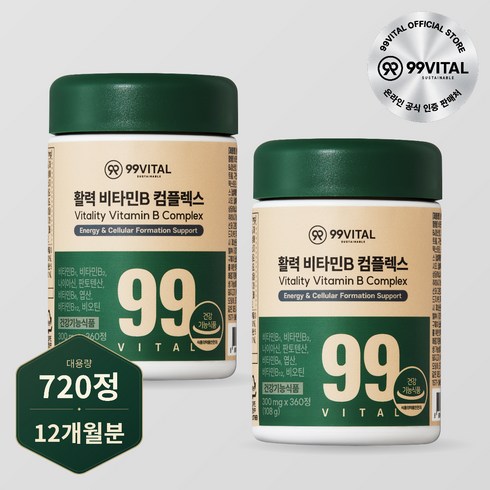 99바이탈 활력 비타민B 컴플렉스, 2개, 360정