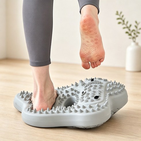 지압 스텝퍼 가정용 무소음 발마사지 홈트 실내 에어스텝퍼, B-회색