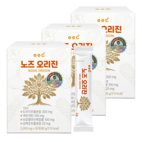 아이당 노즈 오리진 퀘르세틴 식물성 유산균 스틱 사과맛, 3개, 30회분